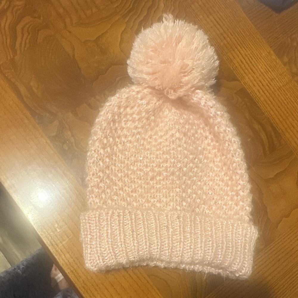 San Diego Hat Company Womens Pink Knit Acrylic Pom-Pom Beanie Hat, One Size